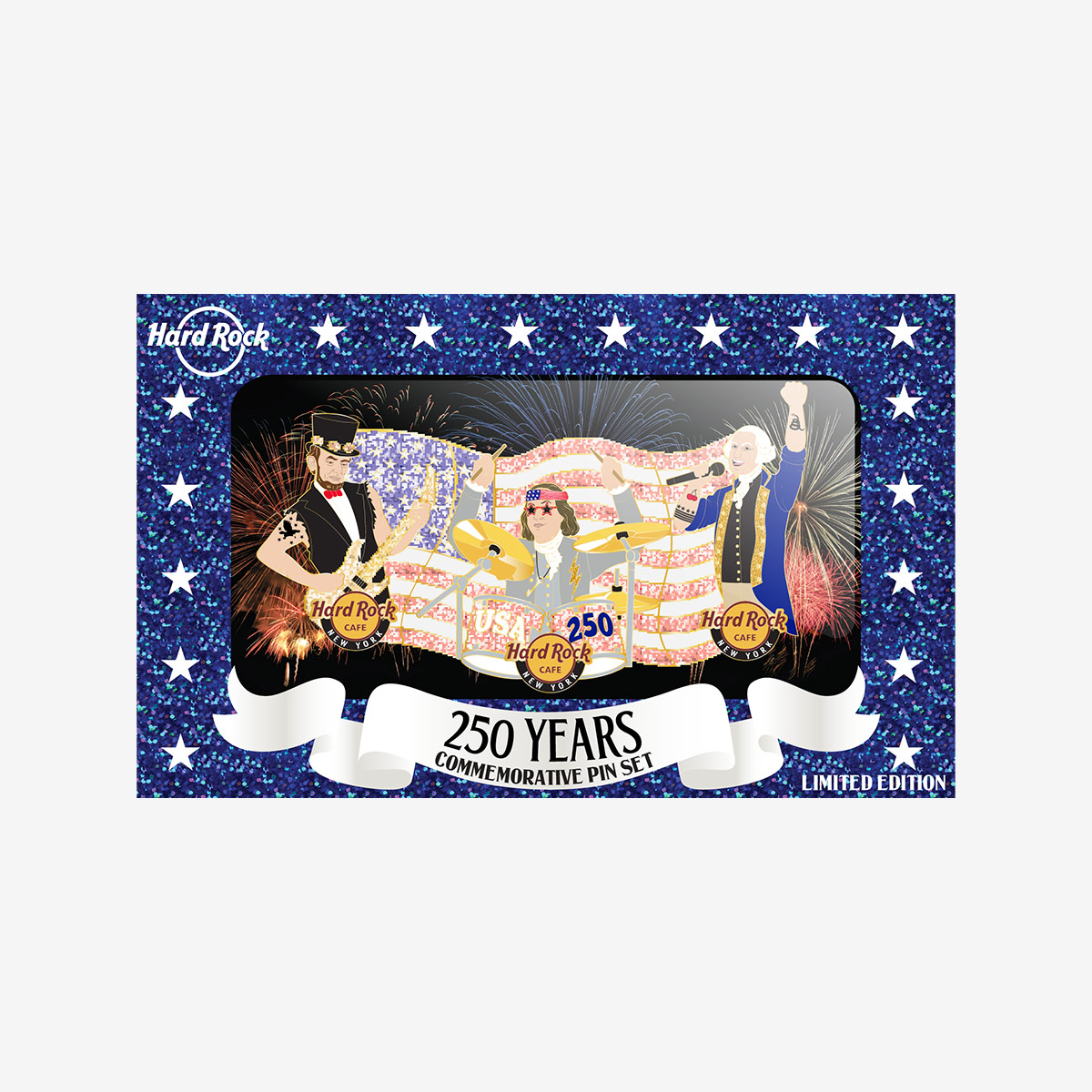 Limited Edition Boxed USA 250th Anniversary Pin Set image number 1